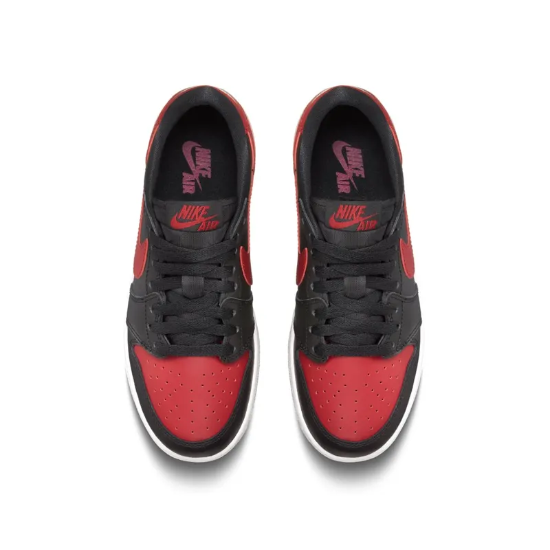 Jordan 1 Retro Low Bred 2015 (GS) Black/Varsity Red-Sail (709999-001)