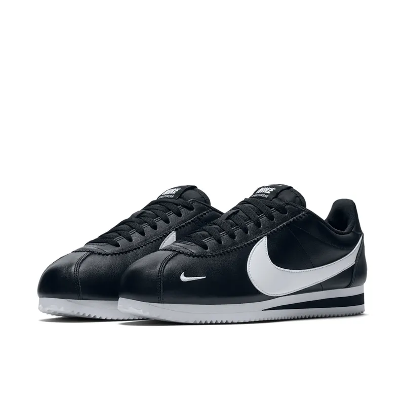 Nike Classic Cortez Mini Swoosh Black White Black/White (807480-004)