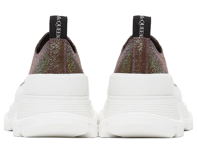 Alexander McQueen Purple Iridescent Platform Sneakers (652755W4PB1) (4)