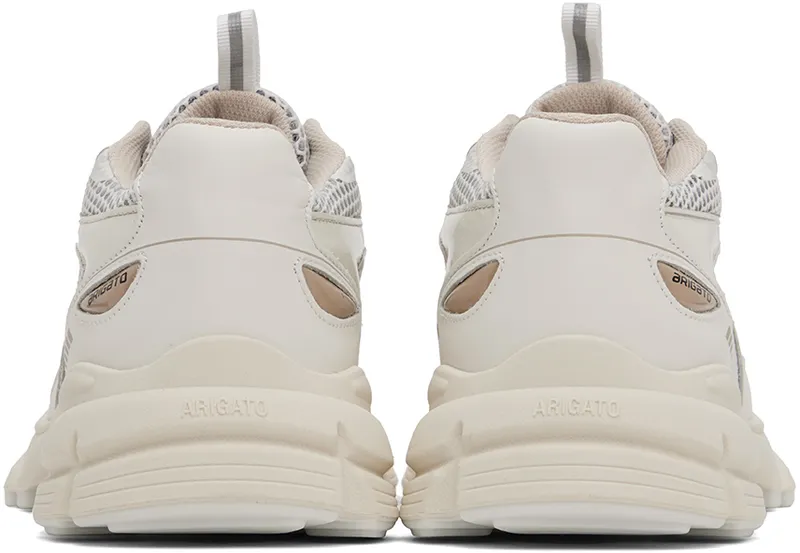 Axel Arigato White & Taupe Marathon Runner Sneakers (F0158042)