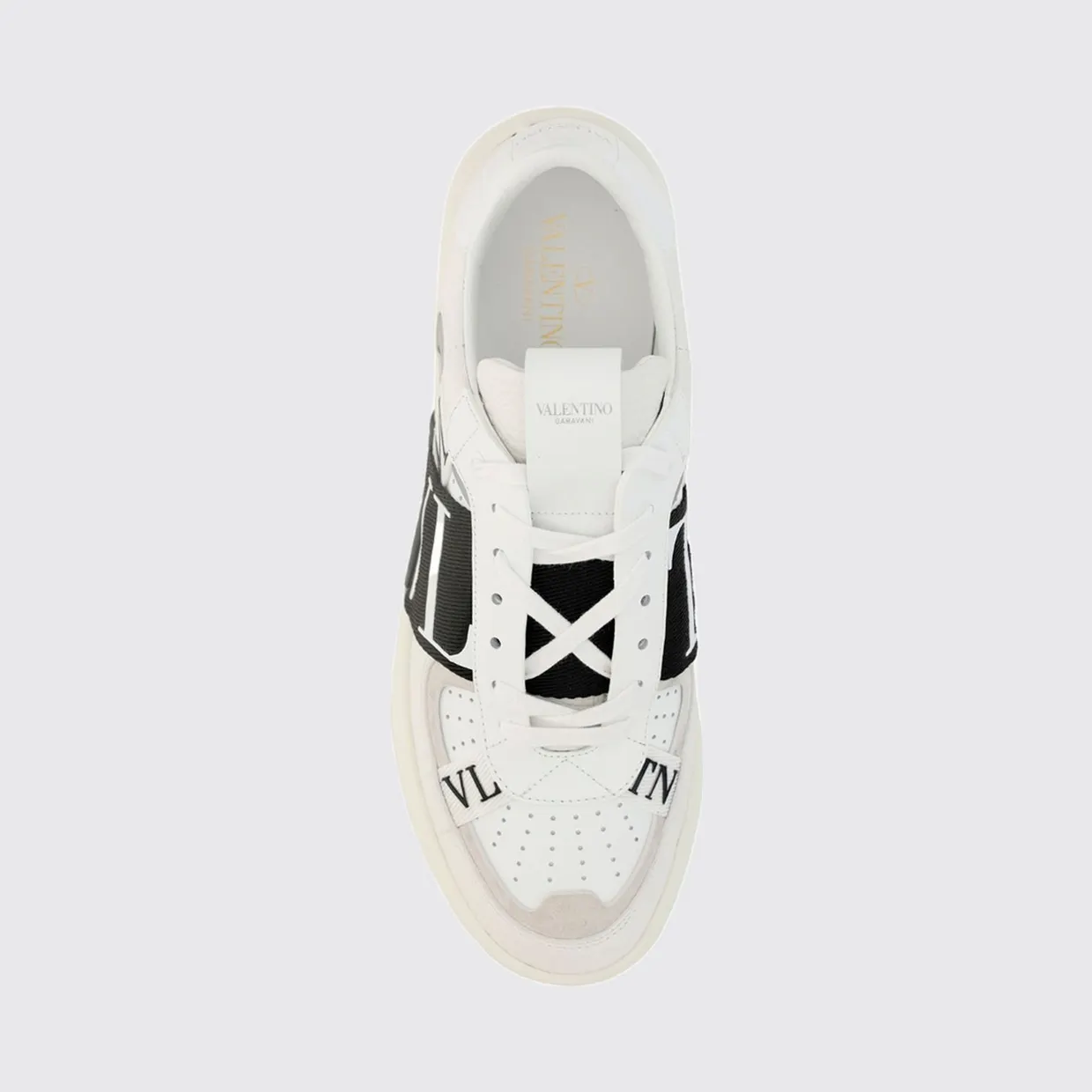 Valentino garavani VL7N Smooth Calf Leather Sneakers with Printed Logo White (S0C58WRQ24P) (3)