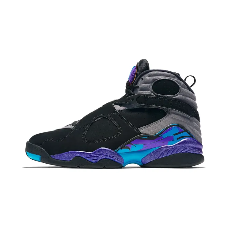 Air Jordan 8 Retro Aqua “Black / Flint Grey / Bright Concord / True Red” (305381-025)