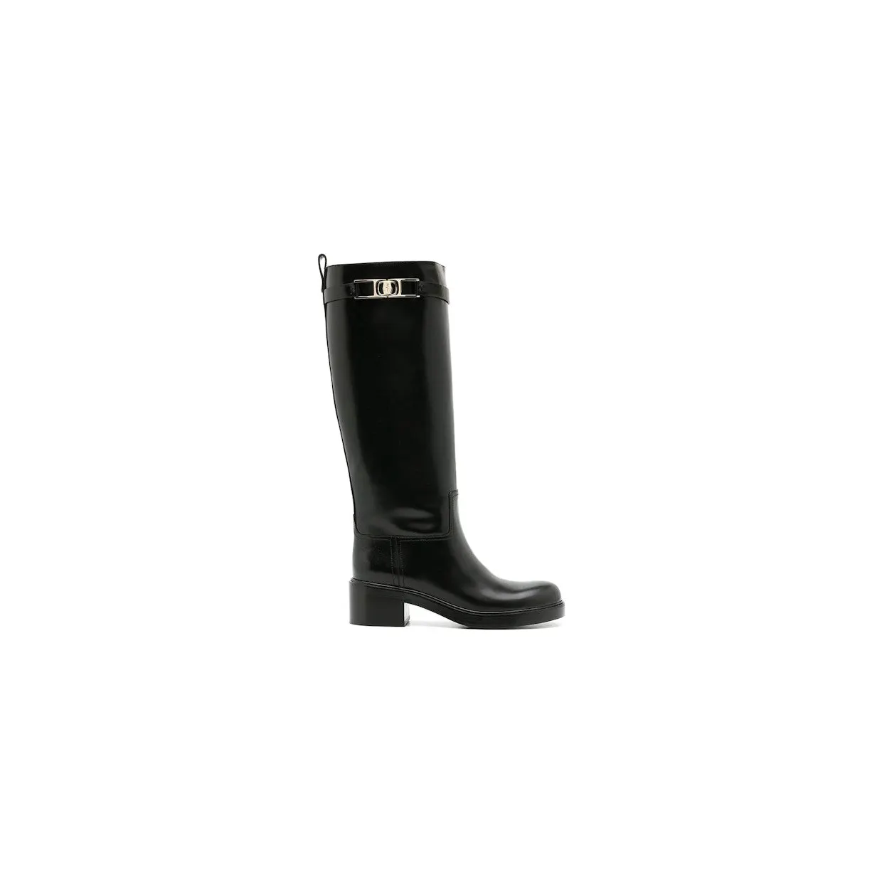 Ferragamo Gancini 55mm Knee Boots Black (01C904750681)
