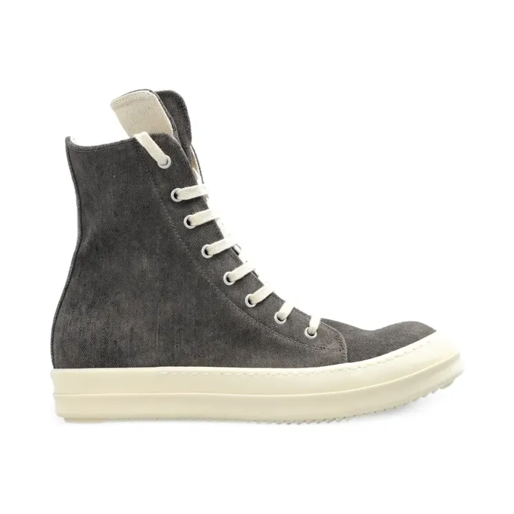 Rick Owens Drkshdw ankle-high sports Vegan Sneaks “Grey” (DS02F6807)