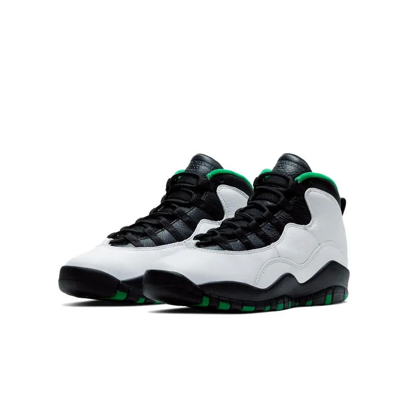 Jordan 10 Retro Seattle (GS) White/Black-Green-Yellow (310806-137)