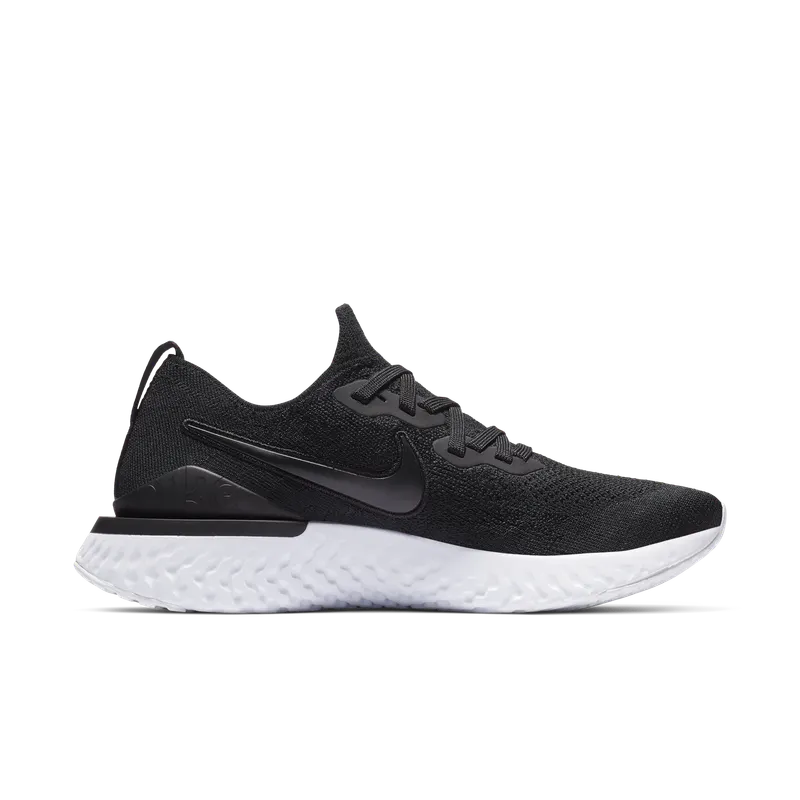 Nike Epic React Flyknit 2 Black White (W) Black/Black-Gunsmoke (BQ8927-002)
