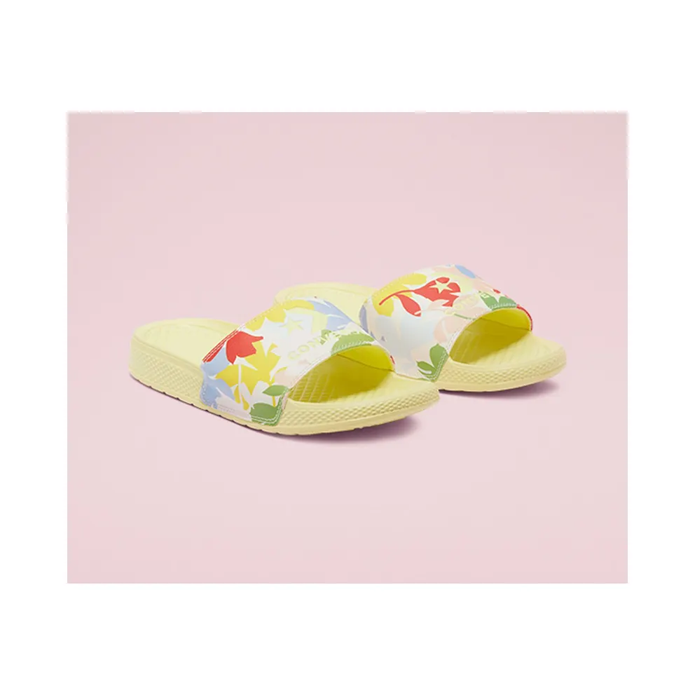Converse Floral Print All Star Slide Lt Zitron/egret/pink Foam (570921C)