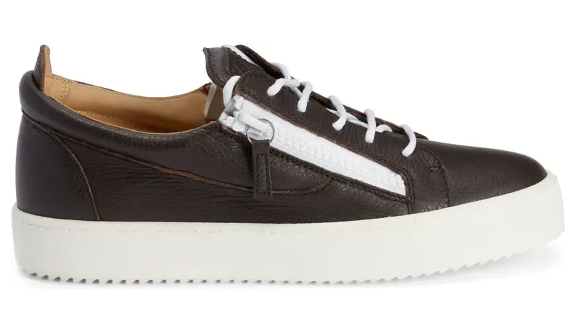 Giuseppe Zanotti Frankie Sneakers mit doppeltem Reißverschluss – Braun (RM00091K05)