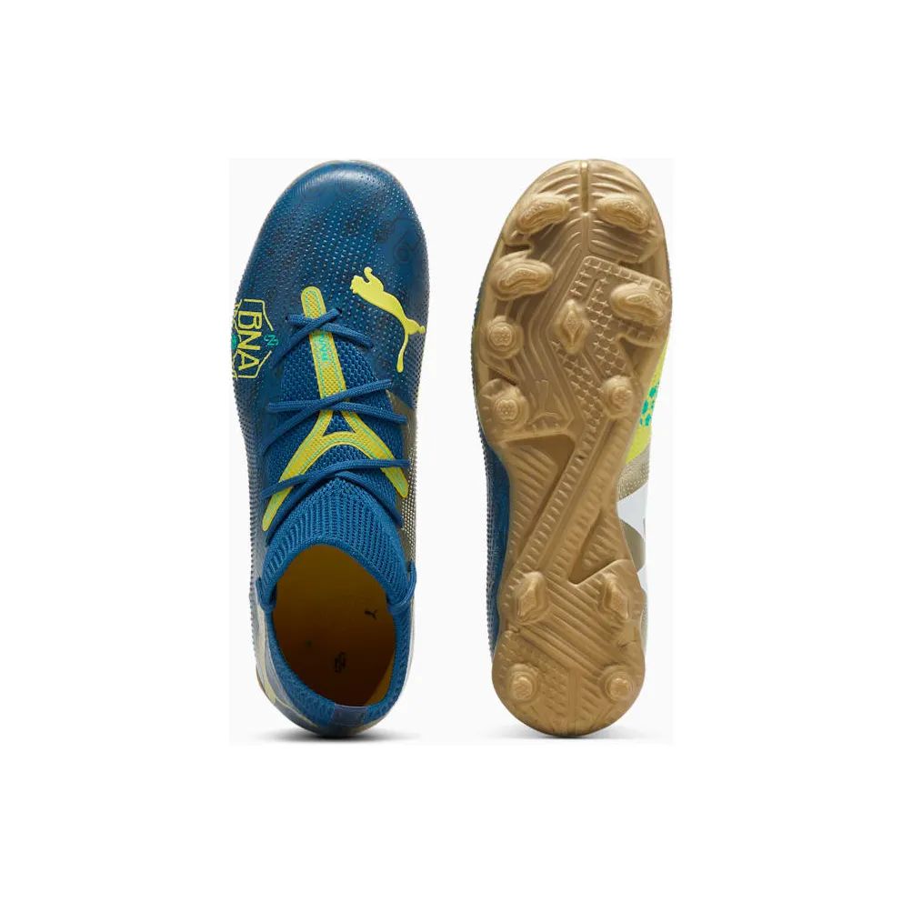 Puma Future 7 Match BNA FG AG GS Cleats “Marine Blue / Yellow” (108083-01)