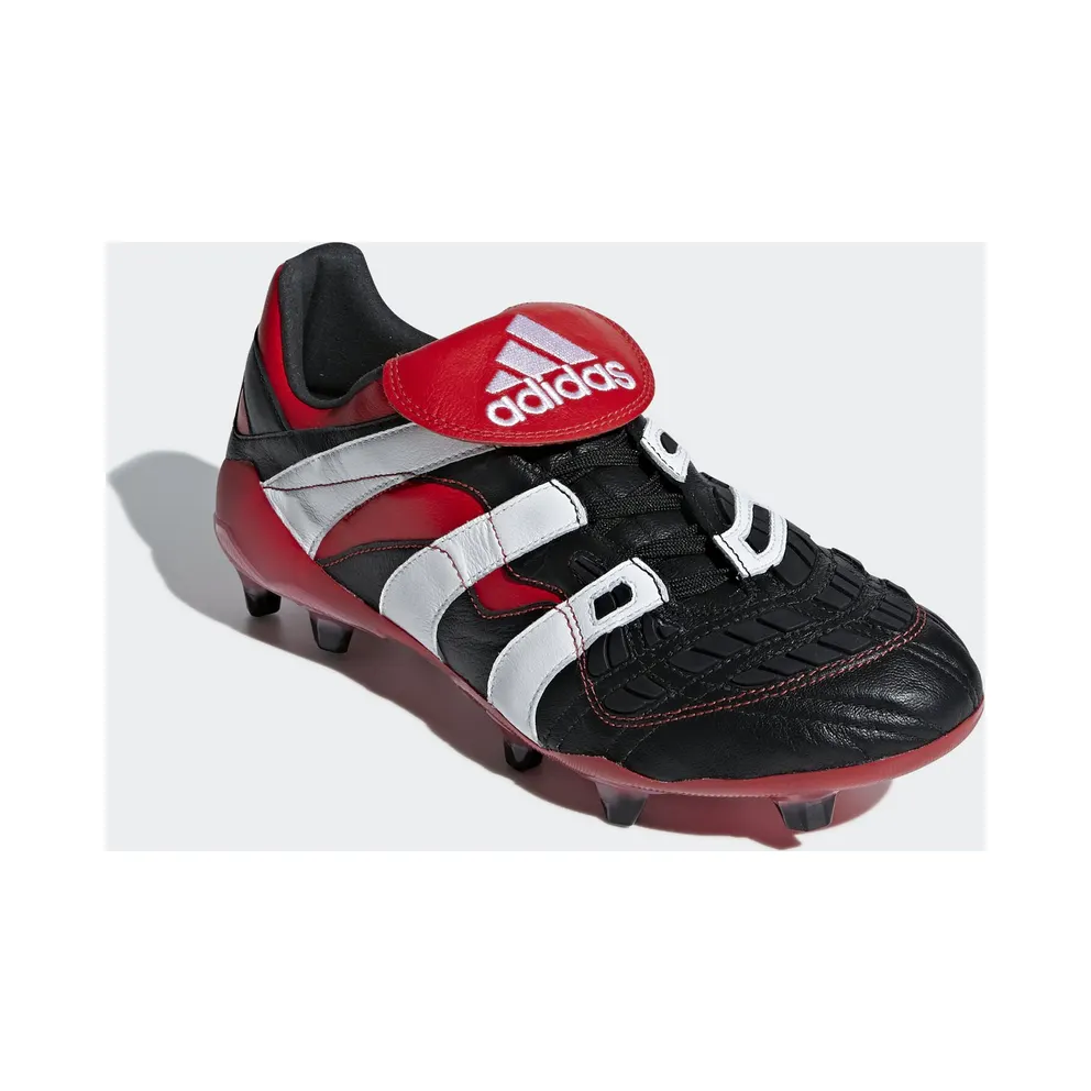 adidas Predator Accelerator Firm Ground Cleat Black White Red Core Black/Cloud White/Red (D96665)