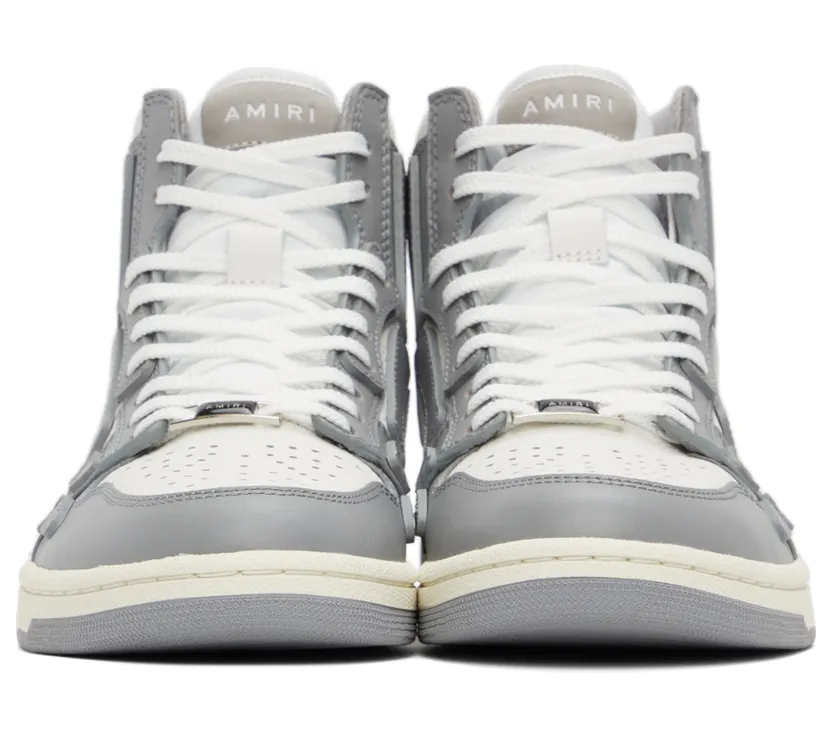 AMIRI White & Grey Hi Skel Top Sneakers (SS22MFS002) (2)