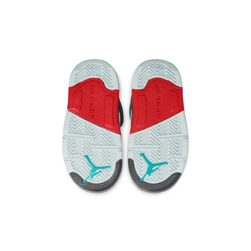 Jordan 5 Retro Top 3 (TD) Black/Fire Red-Grape Ice-New Emerald (CZ2991-001)