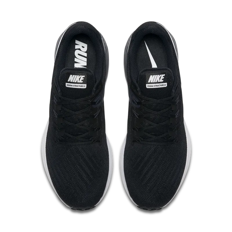 Nike Air Zoom Structure 22 Black Black Gridiron White (AA1636-002)