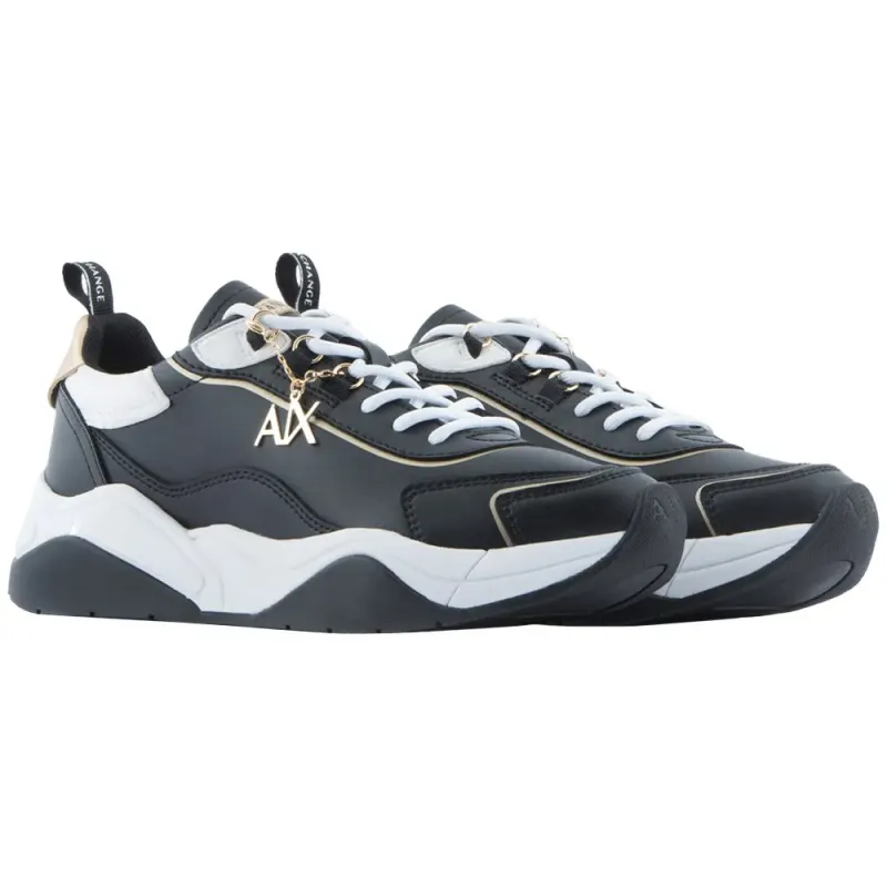 Armani Exchange Armani sneaker Black / Optical White / Gold (XDX104XV580S03836M)