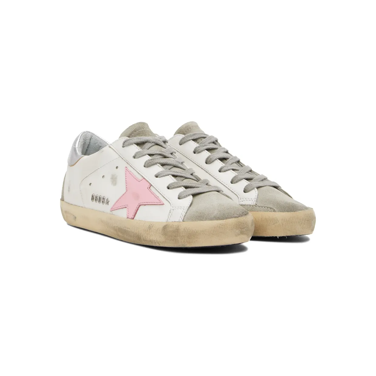 Golden Goose White & Grey Super-Star Classic Sneakers (GWF00102.F002435.81482) (4)
