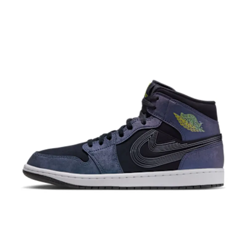 Air Jordan 1 Mid – Space Jam – “Black / Action Green / Varsity Royal / Yellow Zest” (IX6374-001)
