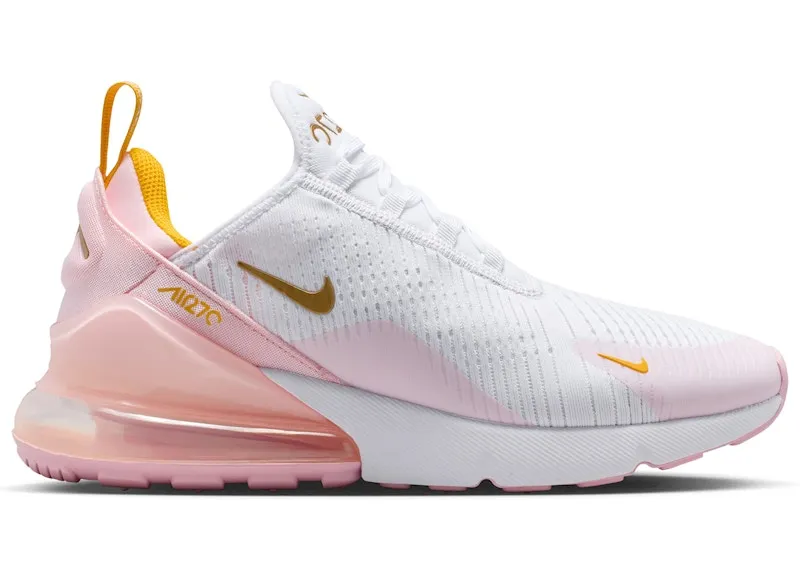 Nike Air Max 270 White University Gold Pink Foam (IQ9607-100)