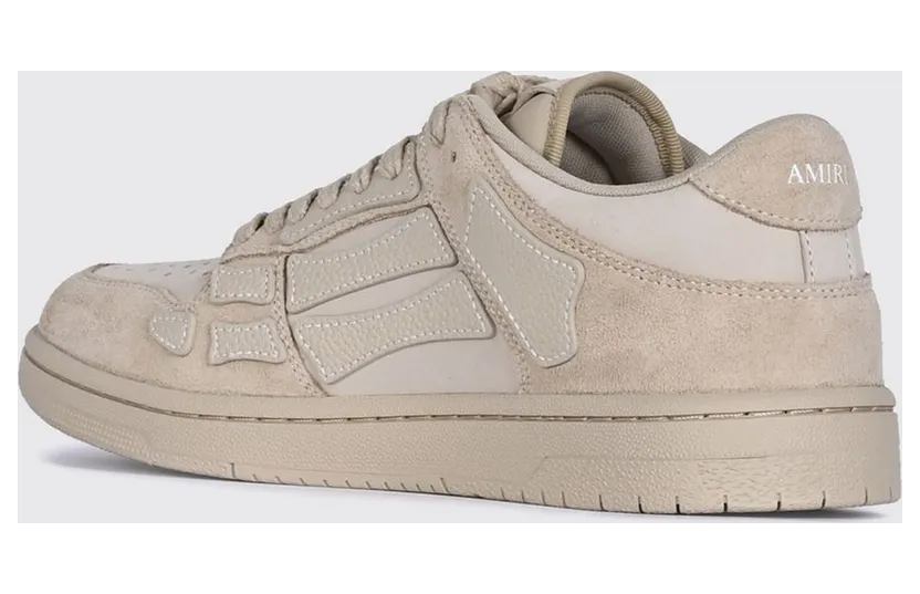 Amiri Skel Low-Top Calfskin Sneakers with Perforated Toe and Printed Logo White (AMSNSN1075271) (2)