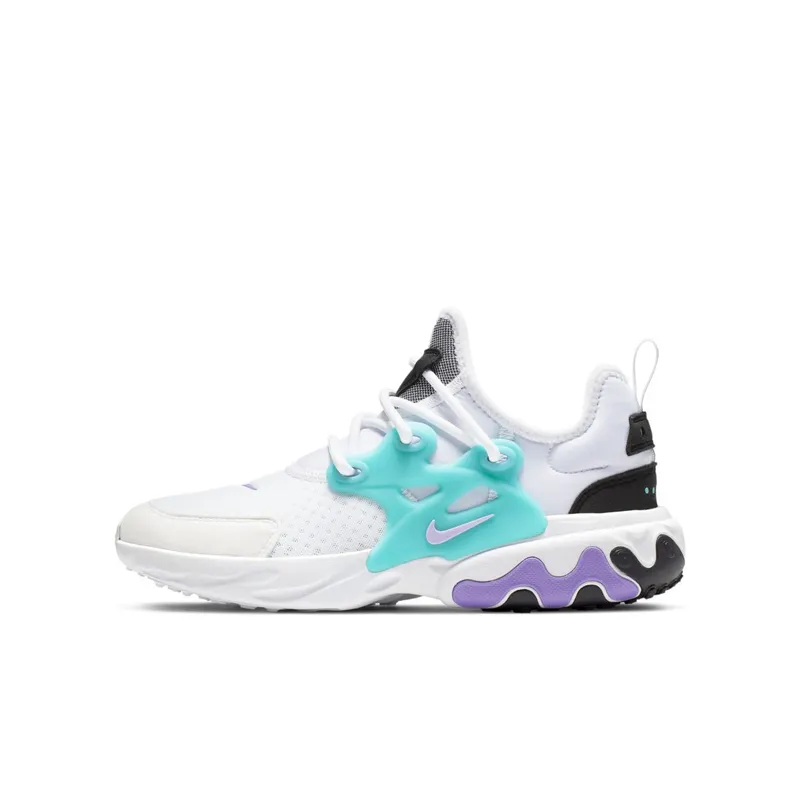Nike React Presto Cassette (GS) White/Night Maroon-Black-Atomic Violet-Teal Nebula (BQ4002-102)