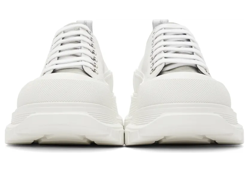 Alexander McQueen SSENSE Exclusive Off-White Suede Tread Slick Low Sneakers (627225WHBGN) (2)