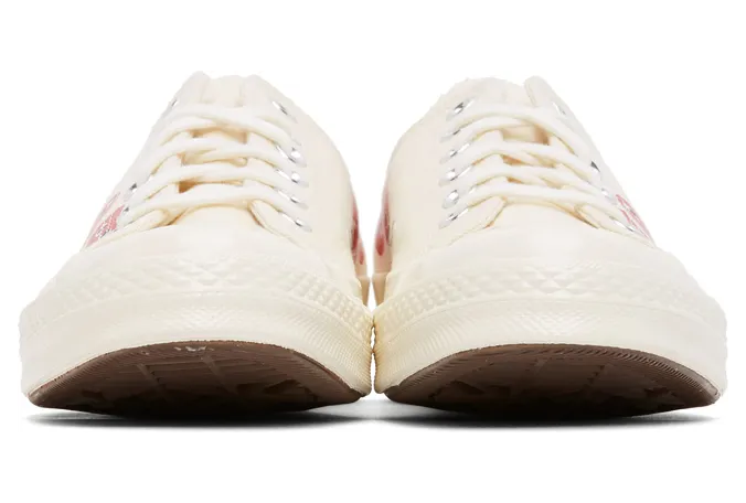 Comme des Garçons Play Off-White Converse Edition Multiple Hearts Chuck 70 Low Sneakers (K117) (2)