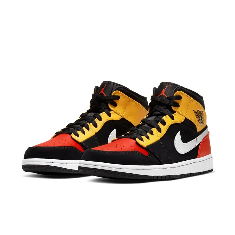 Jordan  1 Mid Black Amarillo Orange Black/Amarillo/White (852542-087)