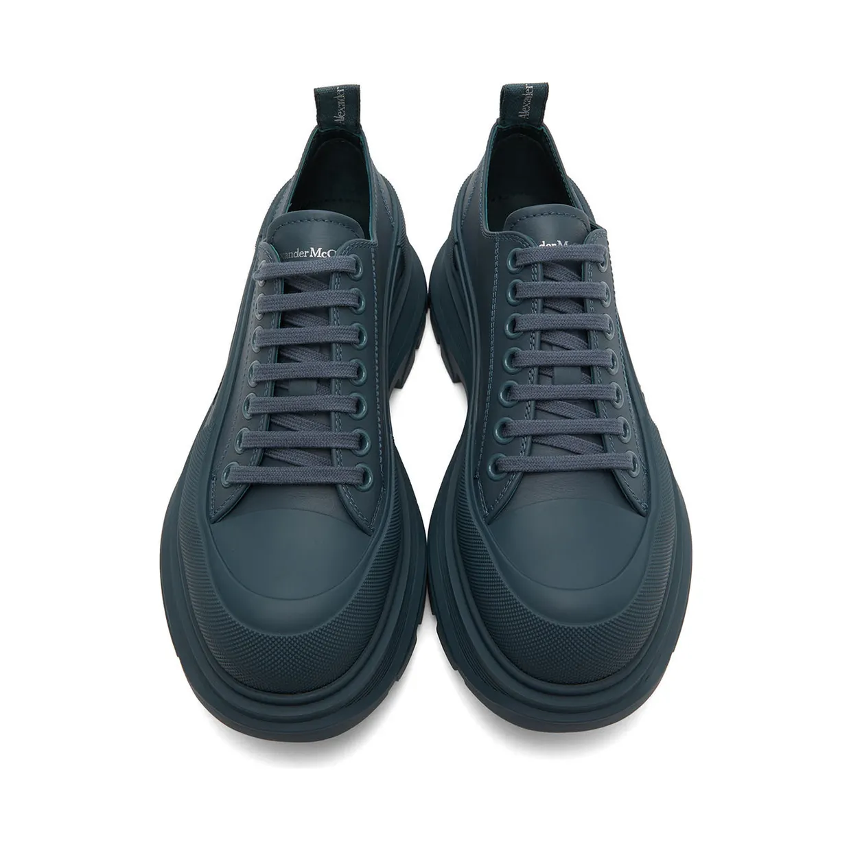 Alexander McQueen Blue Tread Slick Low Sneakers (627225WIBT14476) (5)