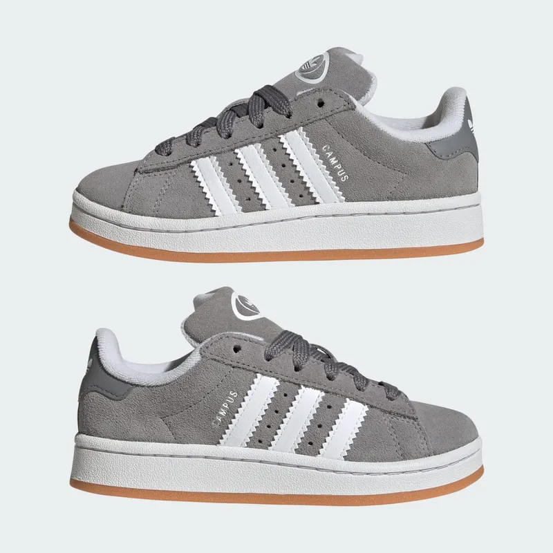 adidas Campus 00s Elastic Lace Kids Grey Three / Cloud White / Gum (JI4330)