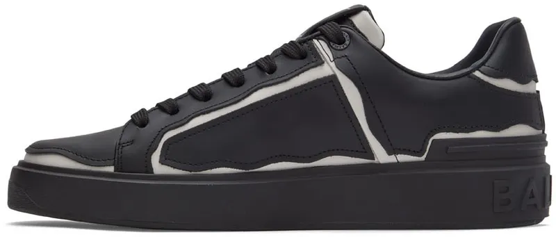 Balmain Black & White B-Court Sneakers (XM0VI288LRBL)