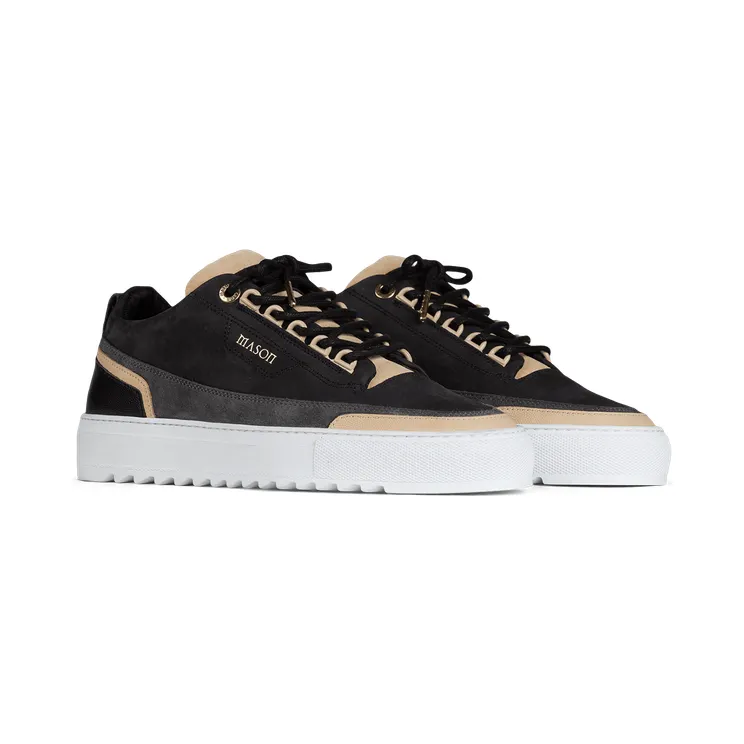 Mason Garments Firenze Nubuck/Leather – Black/Creme/Asfalto (FW20-2B)