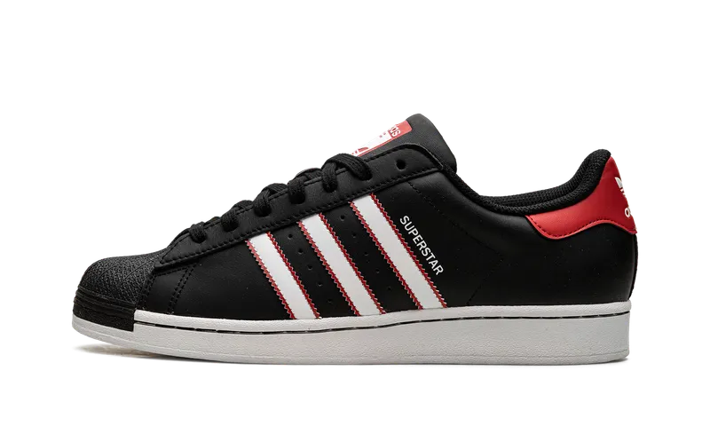 Adidas Superstar “Black / White / Scarlet” (IF3631)