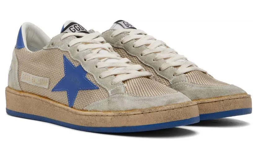 Golden Goose Beige & Blue Ball Star Sneakers (GMF00117.F002587.70213) (4)