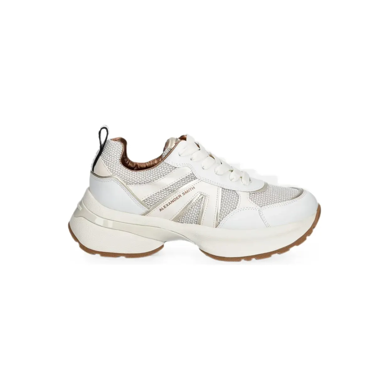 Alexander Smith Victoria chunky-sole panelled “White” (ASBDVIW1079)