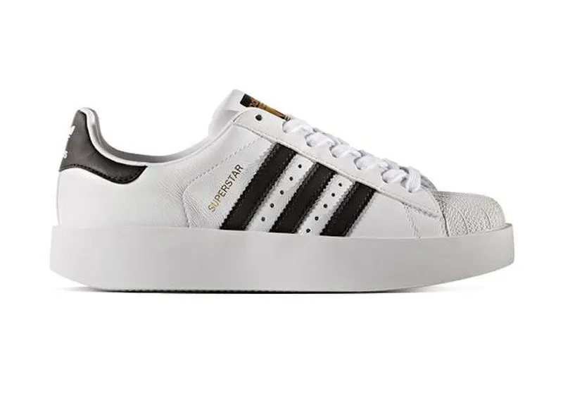 adidas Superstar Bold Leather White Black (BA7666)
