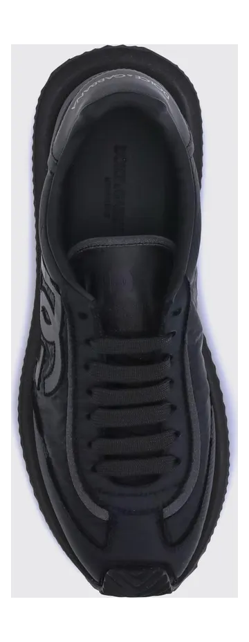 Dolce & Gabbana DG Cushion Nylon and Leather Monogram Sneakers Black (CS2288AF99280999) (3)