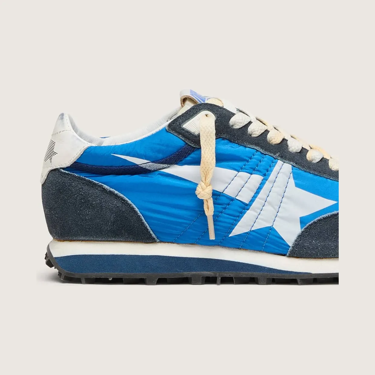 Golden Goose Men’S Marathon With Blue Nylon Upper And White Star (GMF00683.F005463.50738) (4)