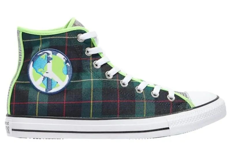 Converse Chuck Taylor All Star Hi World Peace Green Red (167367F)