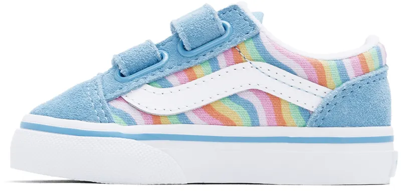 Vans Baby Blue Wavy Rainbow Old Skool V (VN000D3YAC21)