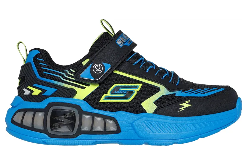 Skechers S-Lights Light Storm 3.0 “Black / Blue / Lime” (400151LBBLM)