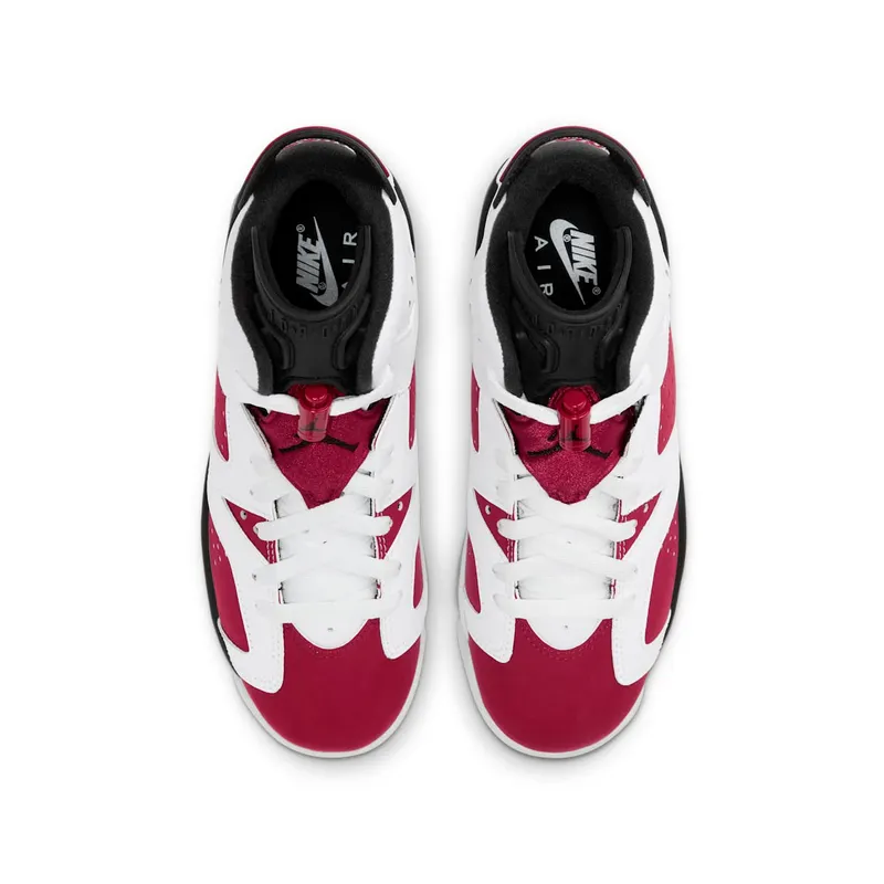 Jordan 6 Retro Carmine 2021 (GS) White/Black-Carmine (384665-106)