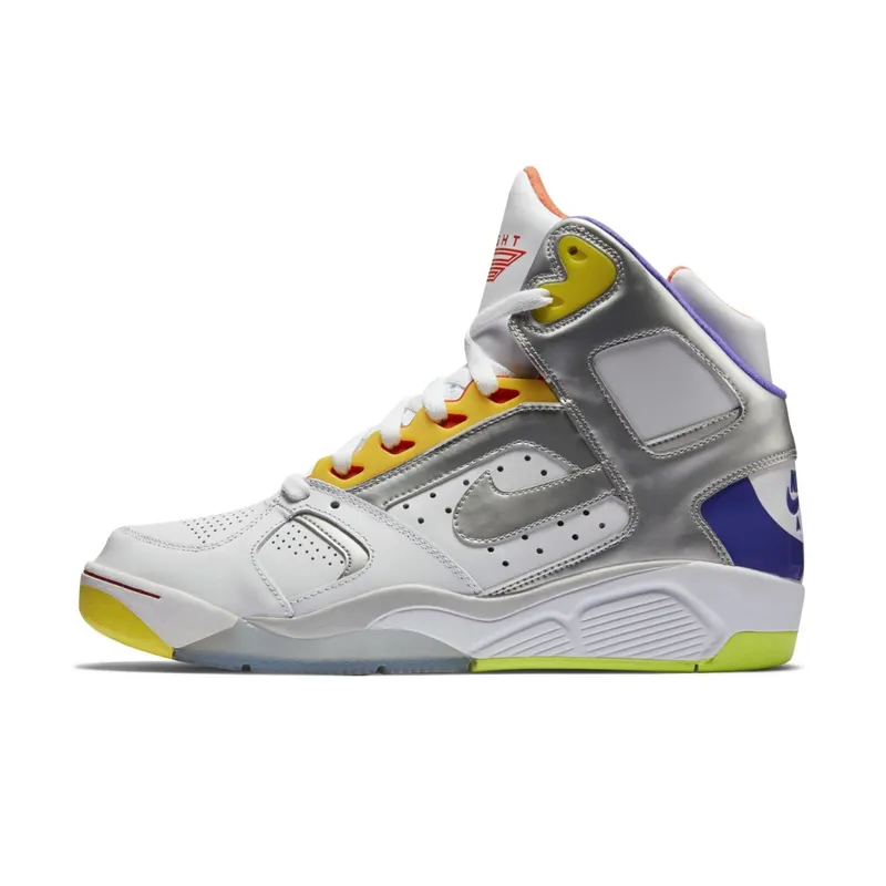 Nike Air Flight Lite High White/Metallic Silver-Hyper Grape White/Metallic Silver-Hyper Grape (329984-100)