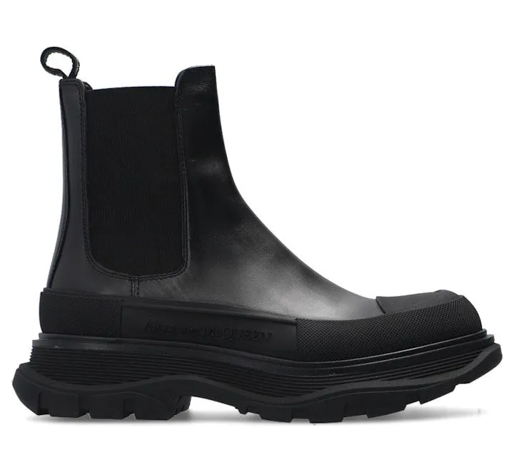 Alexander McQueen Chelsea Tread Ankle Boot Black (635714WHZ611081)