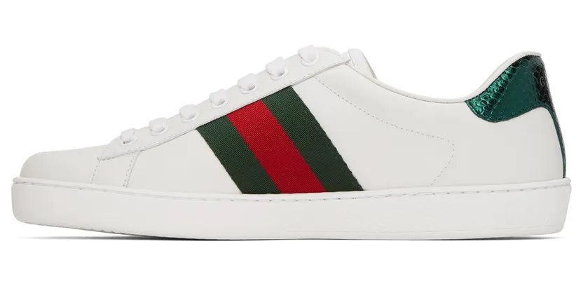 Gucci White Embroidered Ace Sneakers (456230 02JP0) (3)