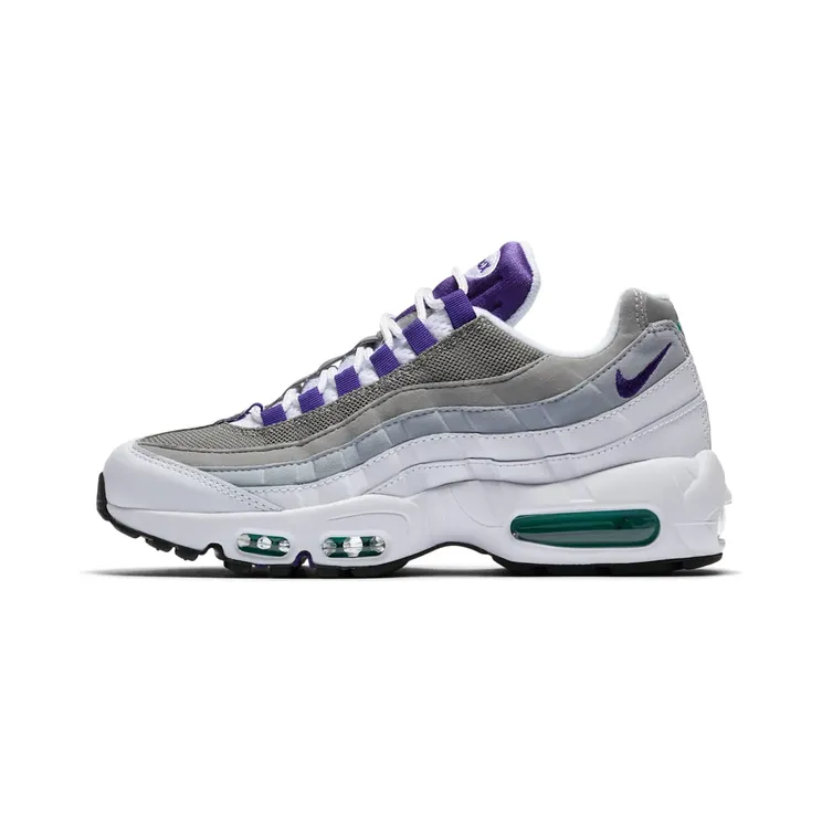 Nike Air Max 95 Grape 2018 (W) “White / Emerald Green / Wolf Grey / Court Purple” (307960-109)