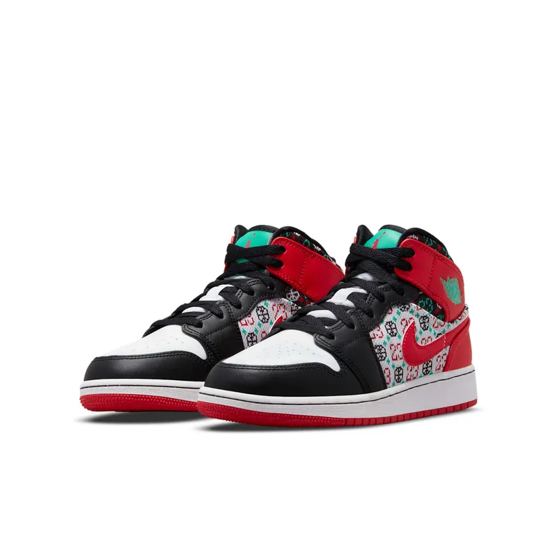 Jordan 1 Mid SE Ugly Christmas Sweater (GS) (DM1208-150)