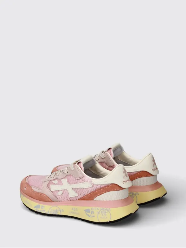 Premiata Lauryn Suede and Mesh Sneakers Pink (LAURYN8179) (2)