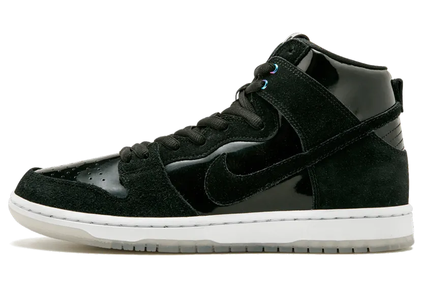 Nike SB Zoom Dunk High Pro ‘Iridescent’ Black/Black-White-Clear (854851-001)