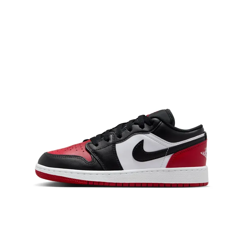 Air Jordan 1 Low Bred Toe (GS) (553560-161)