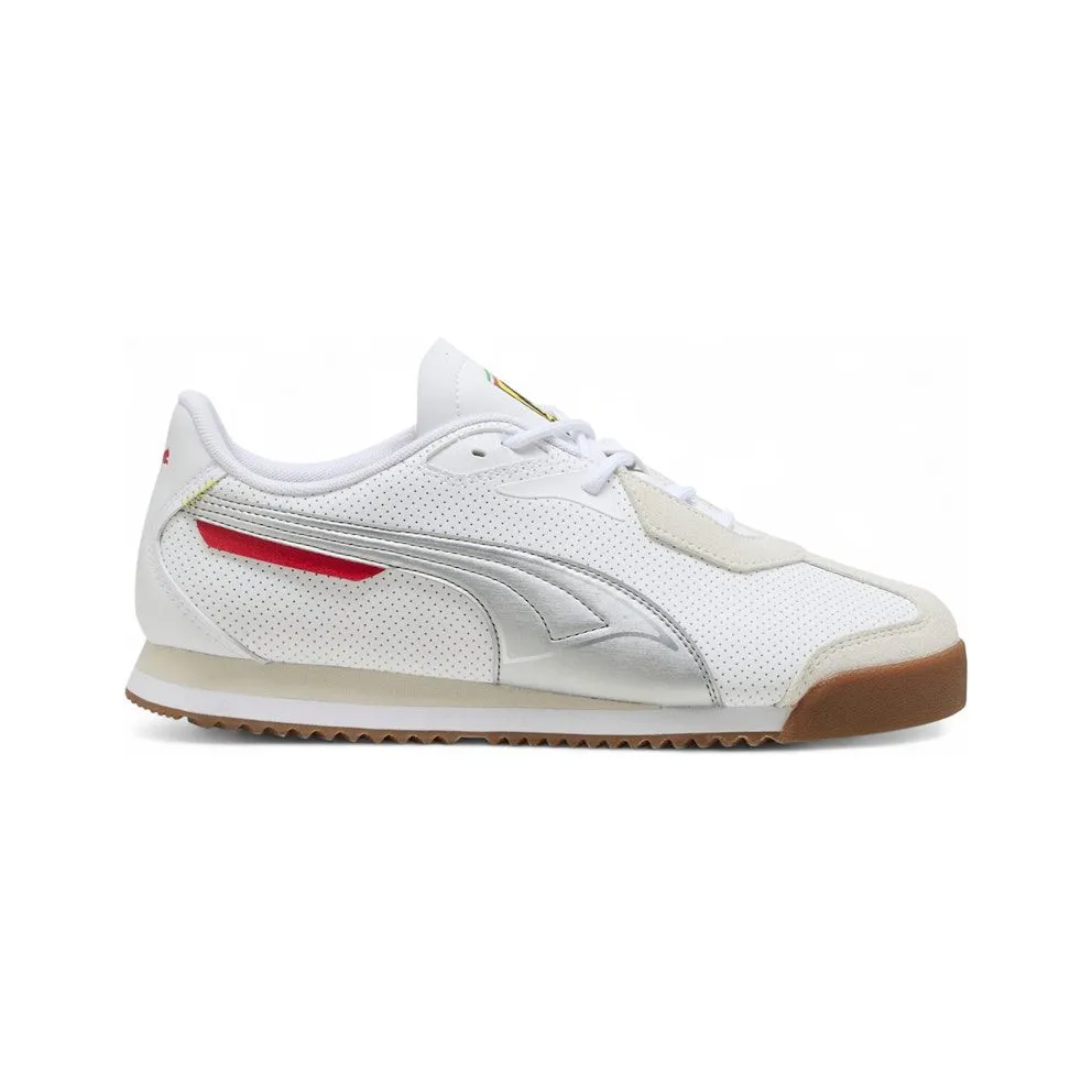 Puma Roma S Scuderia Ferrari White Aged Silver (308909-02)