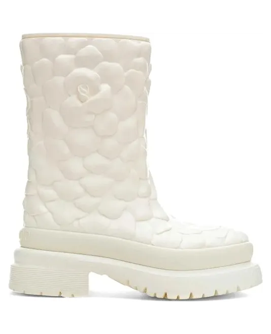 Valentino Garavani Atelier Shoes Rose Edition Rainboot White (WW0S0CZ2 CKC A03)